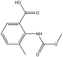 2-[(methoxycarbonyl)amino]-3-methylbenzoic acid Struktur