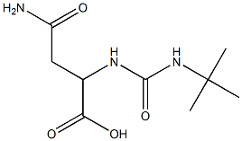 2-[(tert-butylcarbamoyl)amino]-3-carbamoylpropanoic acid Struktur