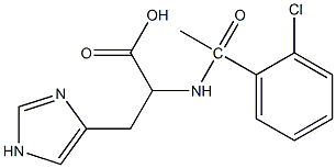 2-[1-(2-chlorophenyl)acetamido]-3-(1H-imidazol-4-yl)propanoic acid Struktur