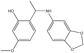 2-[1-(2H-1,3-benzodioxol-5-ylamino)ethyl]-5-methoxyphenol Struktur