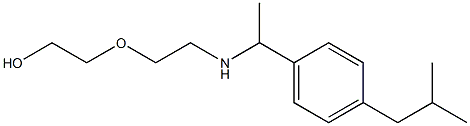 2-[2-({1-[4-(2-methylpropyl)phenyl]ethyl}amino)ethoxy]ethan-1-ol Struktur