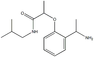 2-[2-(1-aminoethyl)phenoxy]-N-(2-methylpropyl)propanamide Struktur