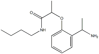 2-[2-(1-aminoethyl)phenoxy]-N-butylpropanamide Struktur