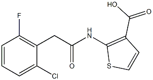 2-[2-(2-chloro-6-fluorophenyl)acetamido]thiophene-3-carboxylic acid Struktur