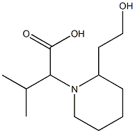 2-[2-(2-hydroxyethyl)piperidin-1-yl]-3-methylbutanoic acid Struktur