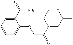 2-[2-(2-methylmorpholin-4-yl)-2-oxoethoxy]benzenecarbothioamide Struktur