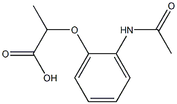 2-[2-(acetylamino)phenoxy]propanoic acid Struktur