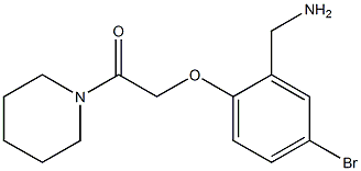 2-[2-(aminomethyl)-4-bromophenoxy]-1-(piperidin-1-yl)ethan-1-one Struktur