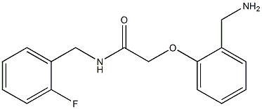 2-[2-(aminomethyl)phenoxy]-N-(2-fluorobenzyl)acetamide Struktur