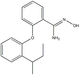 2-[2-(butan-2-yl)phenoxy]-N'-hydroxybenzene-1-carboximidamide Struktur