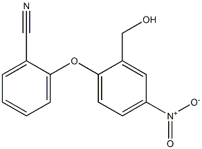 2-[2-(hydroxymethyl)-4-nitrophenoxy]benzonitrile Struktur