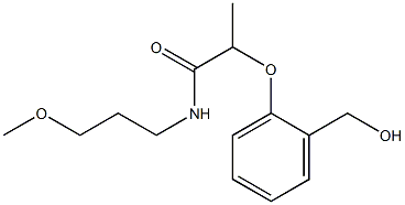 2-[2-(hydroxymethyl)phenoxy]-N-(3-methoxypropyl)propanamide Struktur