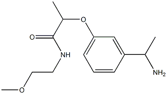 2-[3-(1-aminoethyl)phenoxy]-N-(2-methoxyethyl)propanamide Struktur