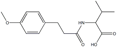 2-[3-(4-methoxyphenyl)propanamido]-3-methylbutanoic acid Struktur