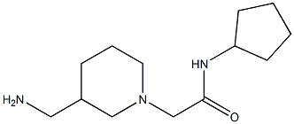 2-[3-(aminomethyl)piperidin-1-yl]-N-cyclopentylacetamide Struktur