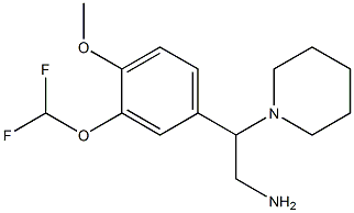 2-[3-(difluoromethoxy)-4-methoxyphenyl]-2-(piperidin-1-yl)ethan-1-amine Struktur