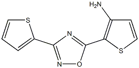 2-[3-(thiophen-2-yl)-1,2,4-oxadiazol-5-yl]thiophen-3-amine Struktur