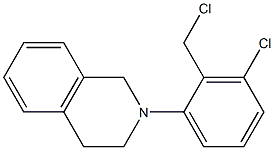 2-[3-chloro-2-(chloromethyl)phenyl]-1,2,3,4-tetrahydroisoquinoline Struktur