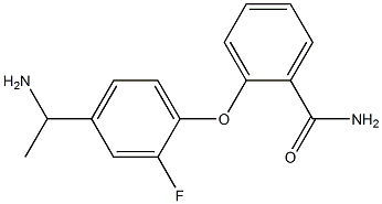 2-[4-(1-aminoethyl)-2-fluorophenoxy]benzamide Struktur