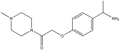 2-[4-(1-aminoethyl)phenoxy]-1-(4-methylpiperazin-1-yl)ethan-1-one Struktur