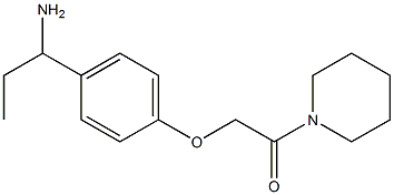 2-[4-(1-aminopropyl)phenoxy]-1-(piperidin-1-yl)ethan-1-one Struktur