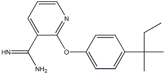 2-[4-(2-methylbutan-2-yl)phenoxy]pyridine-3-carboximidamide Struktur