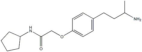 2-[4-(3-aminobutyl)phenoxy]-N-cyclopentylacetamide Struktur