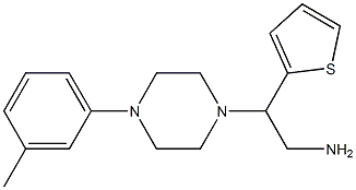 2-[4-(3-methylphenyl)piperazin-1-yl]-2-(thiophen-2-yl)ethan-1-amine Struktur