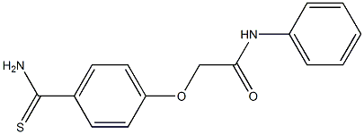 2-[4-(aminocarbonothioyl)phenoxy]-N-phenylacetamide Struktur