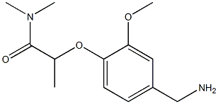 2-[4-(aminomethyl)-2-methoxyphenoxy]-N,N-dimethylpropanamide Struktur