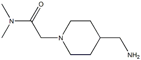 2-[4-(aminomethyl)piperidin-1-yl]-N,N-dimethylacetamide Struktur