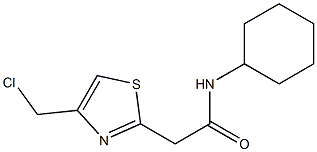 2-[4-(chloromethyl)-1,3-thiazol-2-yl]-N-cyclohexylacetamide Struktur