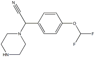 2-[4-(difluoromethoxy)phenyl]-2-(piperazin-1-yl)acetonitrile Struktur