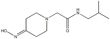 2-[4-(hydroxyimino)piperidin-1-yl]-N-isobutylacetamide Struktur