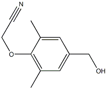 2-[4-(hydroxymethyl)-2,6-dimethylphenoxy]acetonitrile Struktur