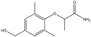 2-[4-(hydroxymethyl)-2,6-dimethylphenoxy]propanamide Struktur