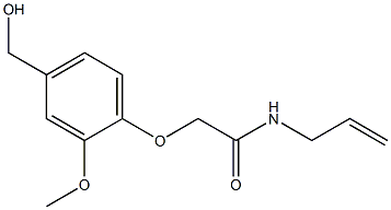 2-[4-(hydroxymethyl)-2-methoxyphenoxy]-N-(prop-2-en-1-yl)acetamide Struktur