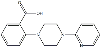 2-[4-(pyridin-2-yl)piperazin-1-yl]benzoic acid Struktur