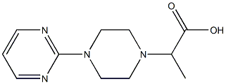 2-[4-(pyrimidin-2-yl)piperazin-1-yl]propanoic acid Struktur