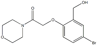 2-[4-bromo-2-(hydroxymethyl)phenoxy]-1-(morpholin-4-yl)ethan-1-one Struktur