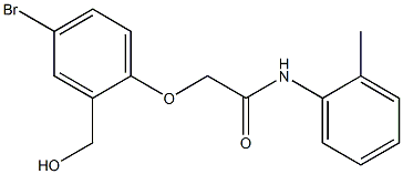 2-[4-bromo-2-(hydroxymethyl)phenoxy]-N-(2-methylphenyl)acetamide Struktur