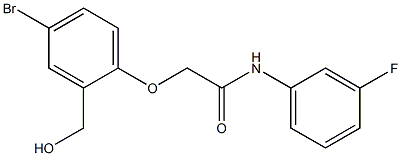 2-[4-bromo-2-(hydroxymethyl)phenoxy]-N-(3-fluorophenyl)acetamide Struktur