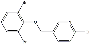 2-chloro-5-(2,6-dibromophenoxymethyl)pyridine Struktur