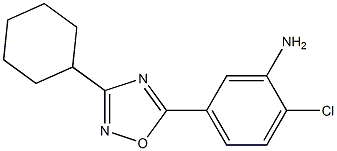 2-chloro-5-(3-cyclohexyl-1,2,4-oxadiazol-5-yl)aniline Struktur