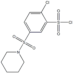 2-chloro-5-(piperidin-1-ylsulfonyl)benzenesulfonyl chloride Struktur