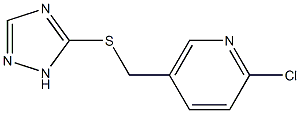 2-chloro-5-[(1H-1,2,4-triazol-5-ylsulfanyl)methyl]pyridine Struktur