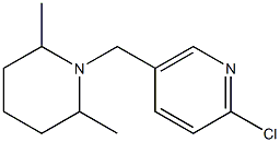 2-chloro-5-[(2,6-dimethylpiperidin-1-yl)methyl]pyridine Struktur