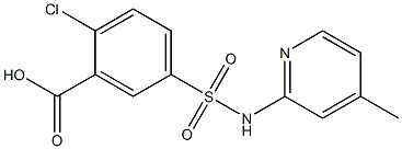 2-chloro-5-[(4-methylpyridin-2-yl)sulfamoyl]benzoic acid Struktur