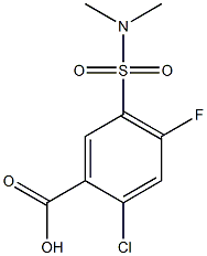 2-chloro-5-[(dimethylamino)sulfonyl]-4-fluorobenzoic acid Struktur