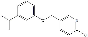 2-chloro-5-[3-(propan-2-yl)phenoxymethyl]pyridine Struktur